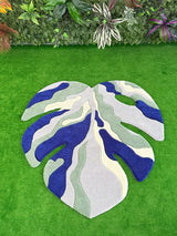 Abstract Monstera Leaf Handmade Tufted Rug & Wall Art