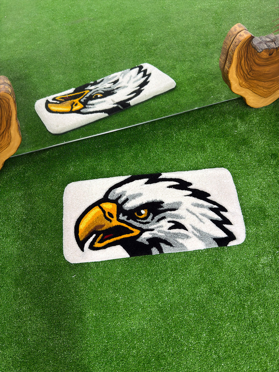 Altair Edition Custom Tufted Desk Mat | Handmade Bald Eagle Keyboard Pad Rug