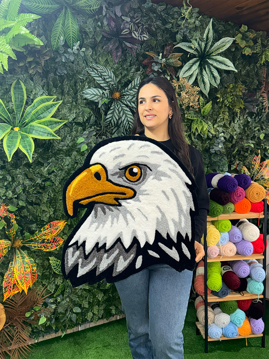 Altair Edition Bald Eagle Handmade Tufted Rug & Wall Art Decor