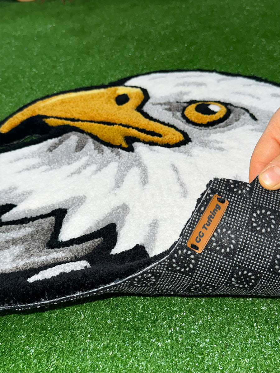 Altair Edition Bald Eagle Handmade Tufted Rug & Wall Art Decor