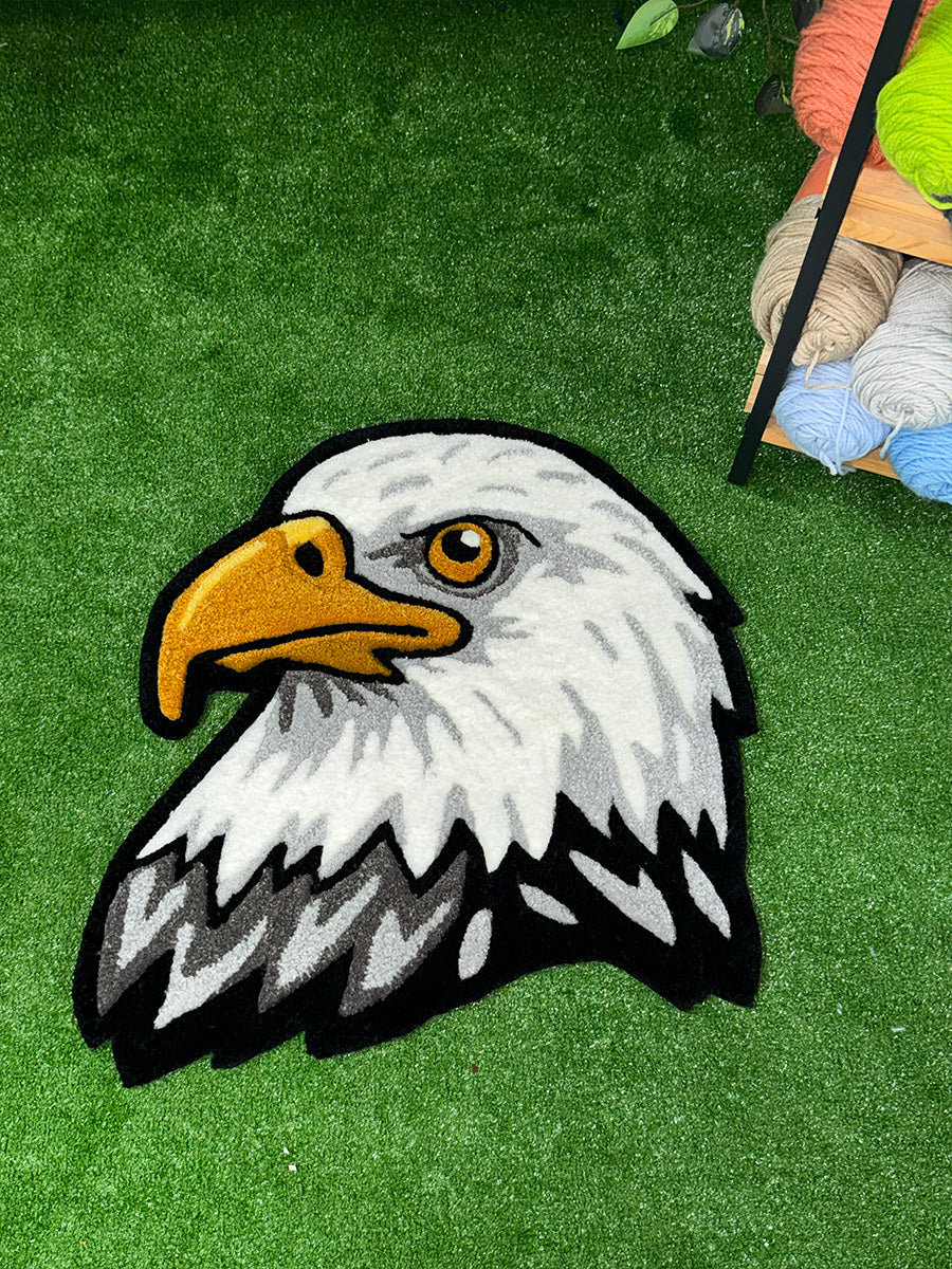 Altair Edition Bald Eagle Handmade Tufted Rug & Wall Art Decor
