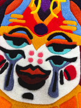 Anora Colorful Cultural Mask Handmade Tufted Rug & Wall Art