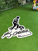 Ataturk Silhouette & Signature Handmade Tufted Rug Wall Art