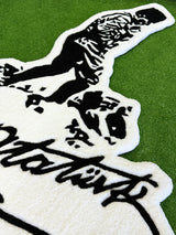 Ataturk Silhouette & Signature Handmade Tufted Rug Wall Art