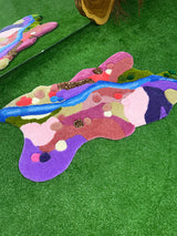 Aurora Colorful Abstract Handmade Tufted Rug & Wall Art