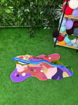 Aurora Colorful Abstract Handmade Tufted Rug & Wall Art
