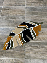 Botanical Leaf Handmade Tufted Rug & Wall Art