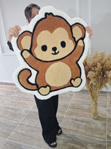 Coco Cute Monkey Handmade Tufted Rug & Nursery Decor