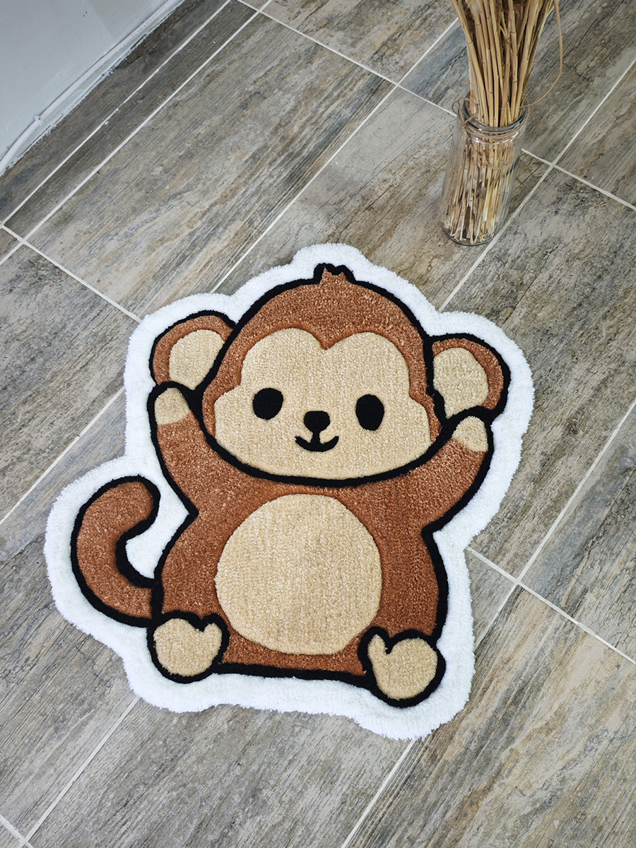 Coco Cute Monkey Handmade Tufted Rug & Nursery Decor