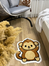 Coco Cute Monkey Handmade Tufted Rug & Nursery Decor