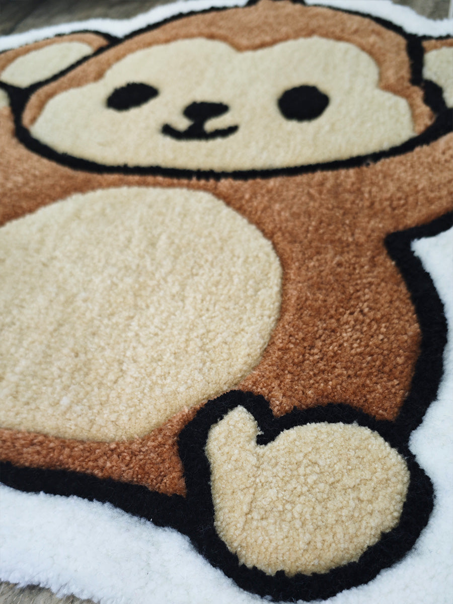 Coco Cute Monkey Handmade Tufted Rug & Nursery Decor