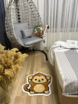 Coco Cute Monkey Handmade Tufted Rug & Nursery Decor
