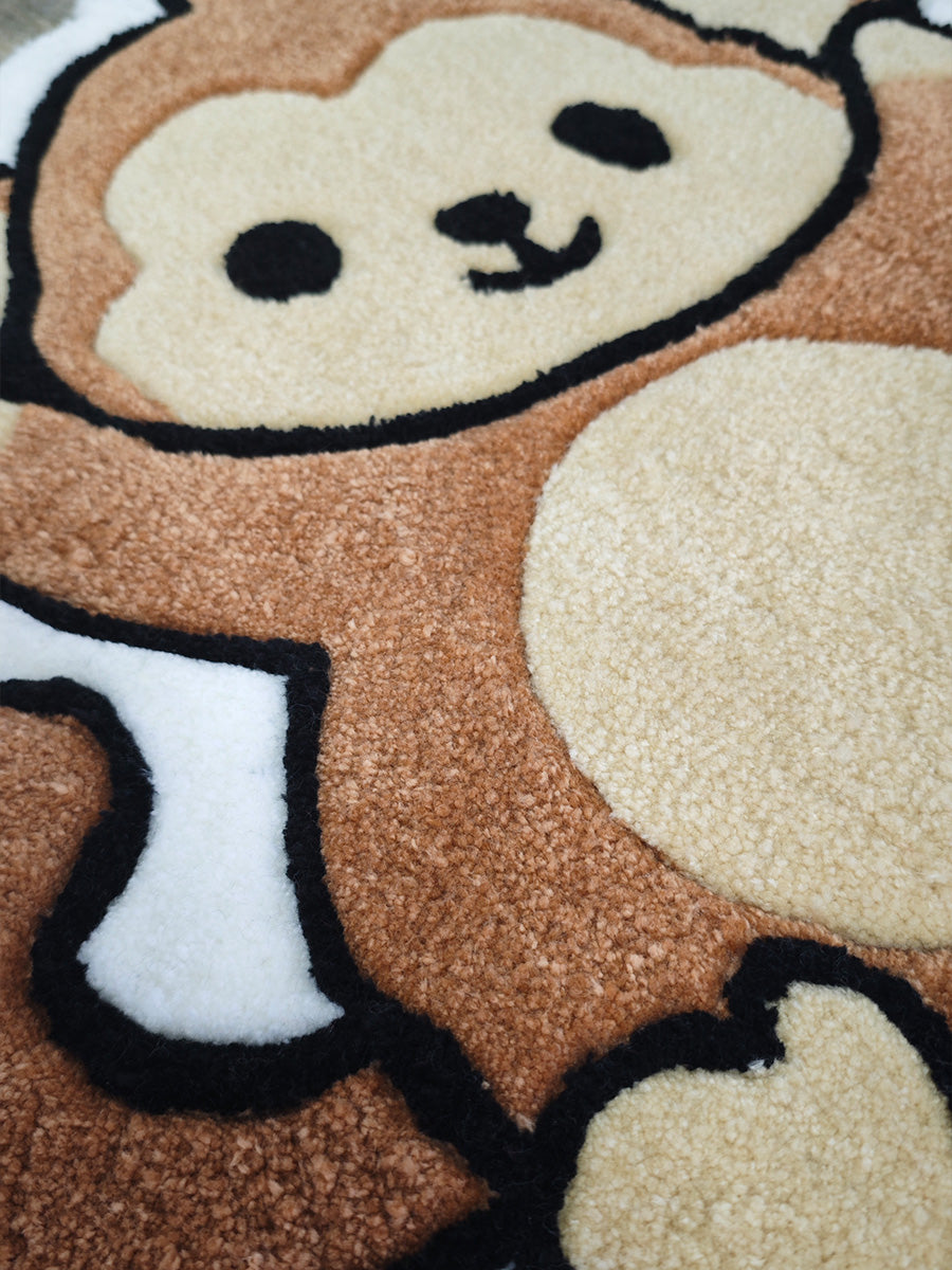 Coco Cute Monkey Handmade Tufted Rug & Nursery Decor