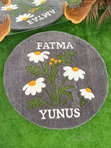 Daisy Custom Name Floral Handmade Tufted Rug & Wall Decor