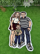 Famora Custom Family Portrait Handmade Tufted Rug & Wall Decor