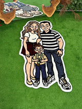 Famora Custom Family Portrait Handmade Tufted Rug & Wall Decor