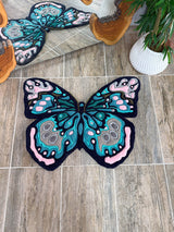 Flyra Butterfly Handmade Tufted Rug & Wall Art
