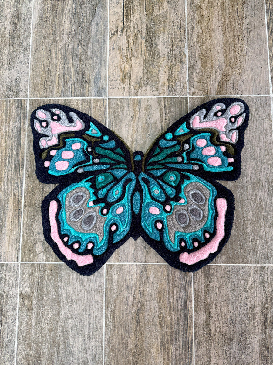 Flyra Butterfly Handmade Tufted Rug & Wall Art
