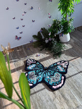 Flyra Butterfly Handmade Tufted Rug & Wall Art