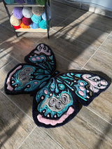 Flyra Butterfly Handmade Tufted Rug & Wall Art
