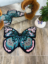 Flyra Butterfly Handmade Tufted Rug & Wall Art