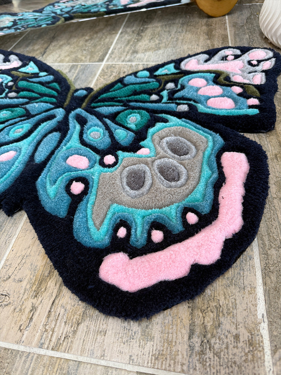 Flyra Butterfly Handmade Tufted Rug & Wall Art