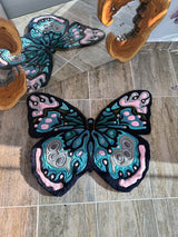 Flyra Butterfly Handmade Tufted Rug & Wall Art