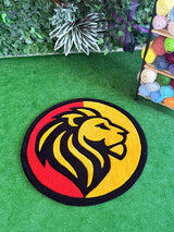 Galeo Lion Head Handmade Tufted Rug & Wall Art