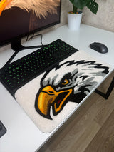 Altair Edition Custom Tufted Desk Mat | Handmade Bald Eagle Keyboard Pad Rug
