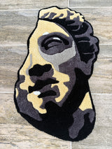 Helios Greek Bust Handmade Tufted Rug & Wall Art
