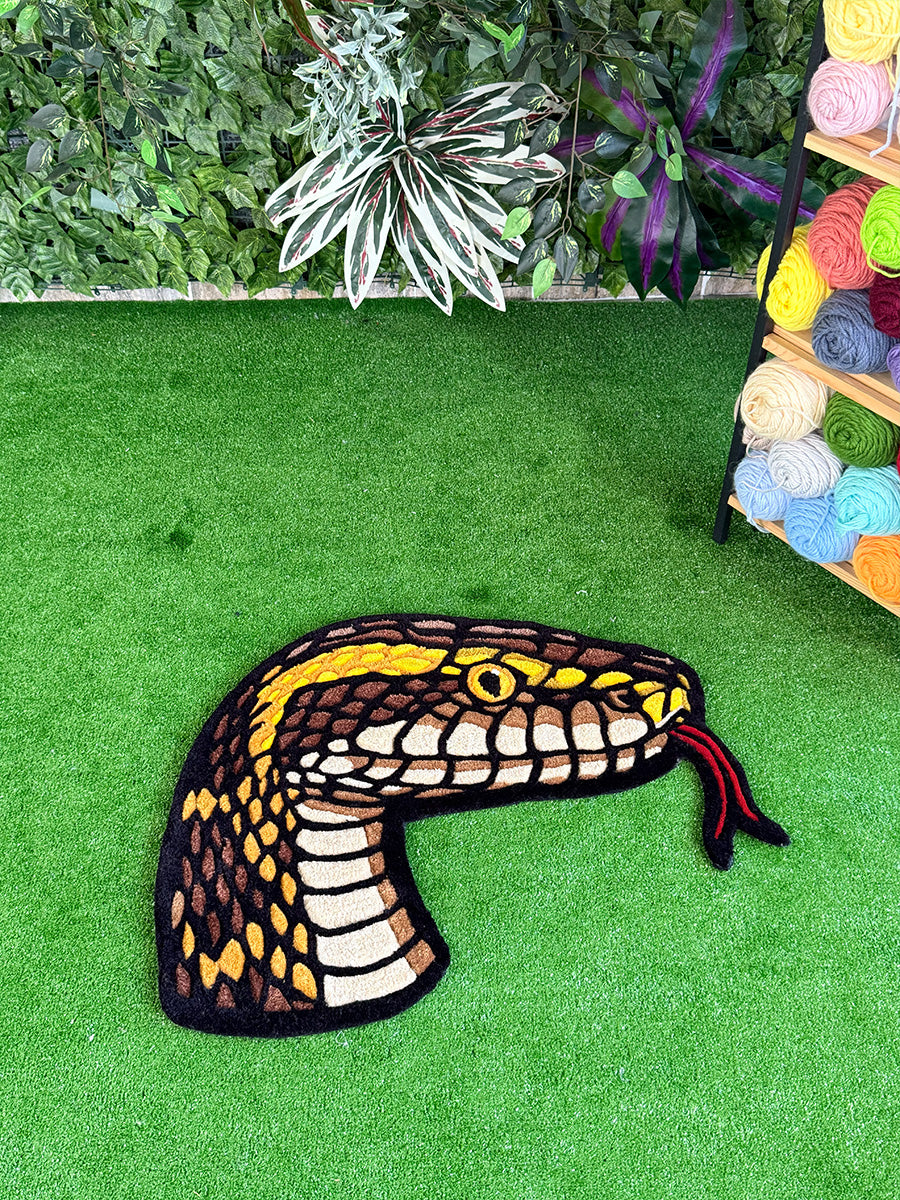Hydra Snake Head Handmade Tufted Rug & Wall Art
