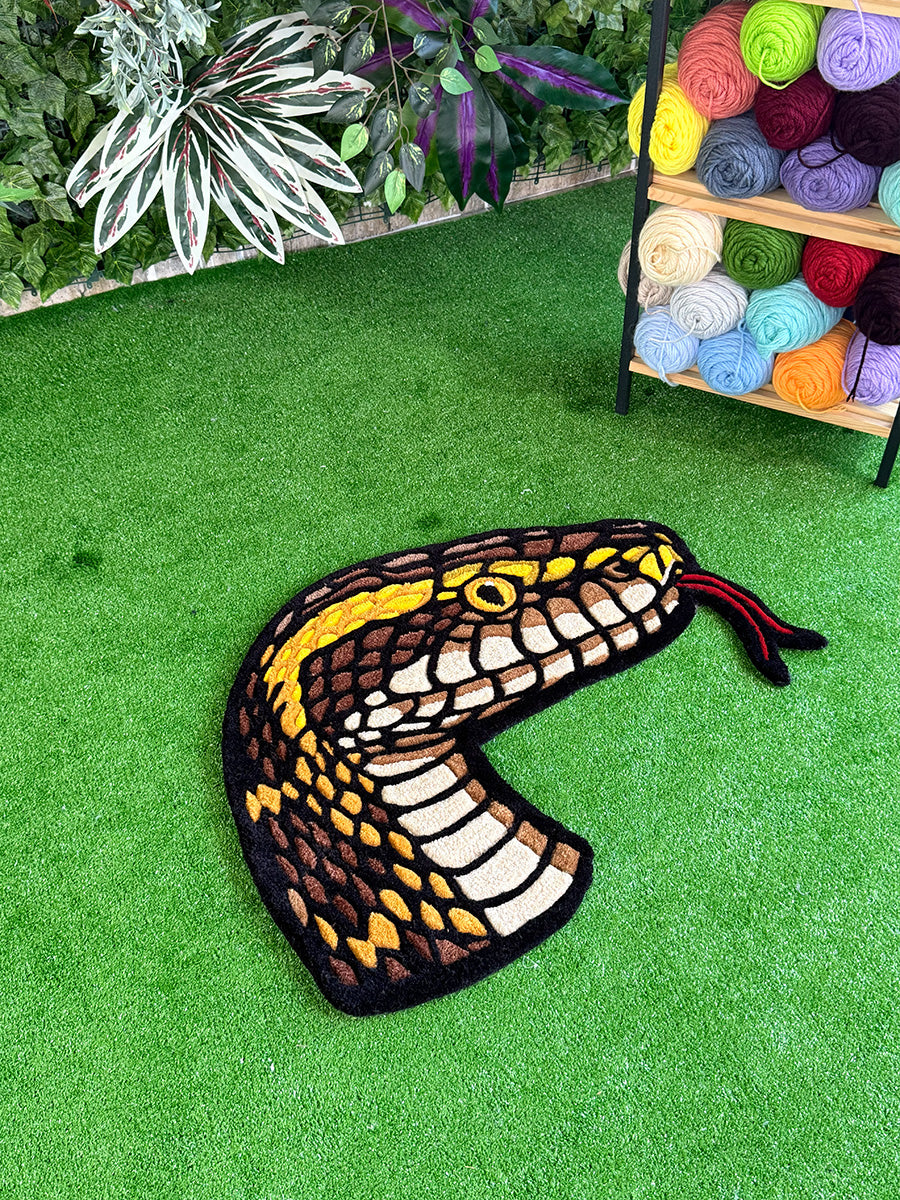 Hydra Snake Head Handmade Tufted Rug & Wall Art