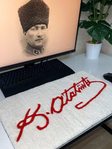 K. Ataturk Signature Edition | Handmade Tufted Keyboard Pad & Desk Mat