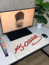 K. Ataturk Signature Edition | Handmade Tufted Keyboard Pad & Desk Mat