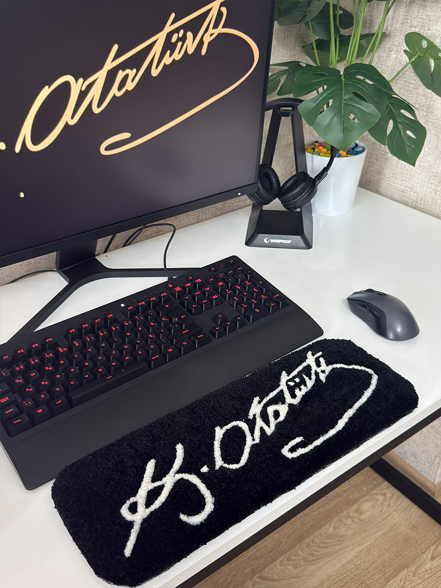 K. Ataturk Signature Edition | Handmade Tufted Keyboard Pad Desk Mat