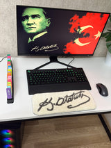 K. Ataturk Signature Edition | Handmade Tufted Keyboard Pad Desk Mat