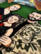 Laria Custom Family Portrait Handmade Tufted Rug & Wall Art