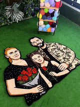 Laria Custom Family Portrait Handmade Tufted Rug & Wall Art