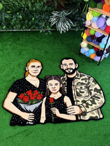 Laria Custom Family Portrait Handmade Tufted Rug & Wall Art