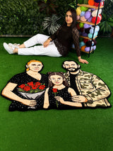 Laria Custom Family Portrait Handmade Tufted Rug & Wall Art