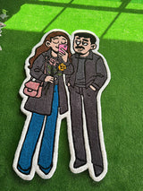 Lovena Custom Couple Portrait Handmade Tufted Rug & Wall Art