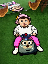 Mino Custom Child Portrait Handmade Tufted Rug & Wall Art