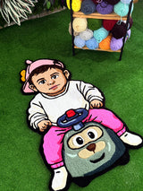 Mino Custom Child Portrait Handmade Tufted Rug & Wall Art