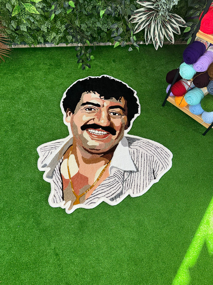 Muslum Gurses Custom Portrait Handmade Tufted Wall Art & Rug