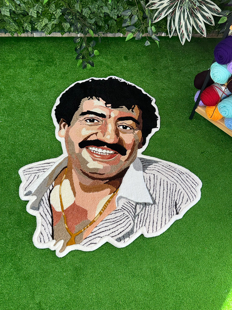 Muslum Gurses Custom Portrait Handmade Tufted Wall Art & Rug