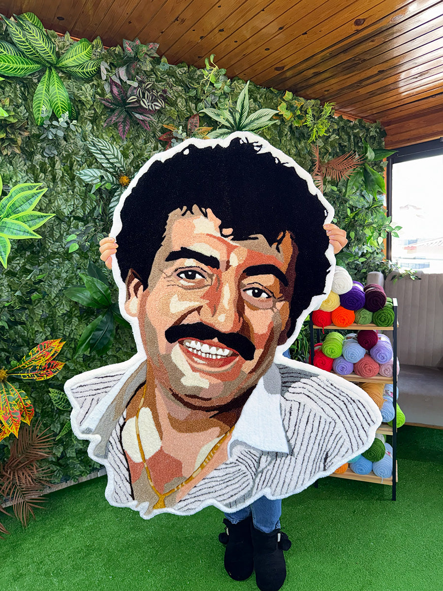 Muslum Gurses Custom Portrait Handmade Tufted Wall Art & Rug