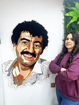 Muslum Gurses Custom Portrait Handmade Tufted Wall Art & Rug