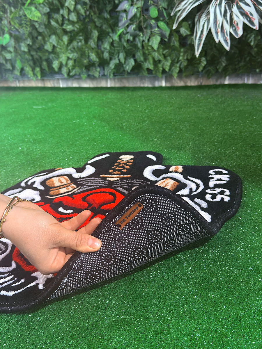 Onix Oni Mask Custom Car Mat & Handmade Tufted Rug