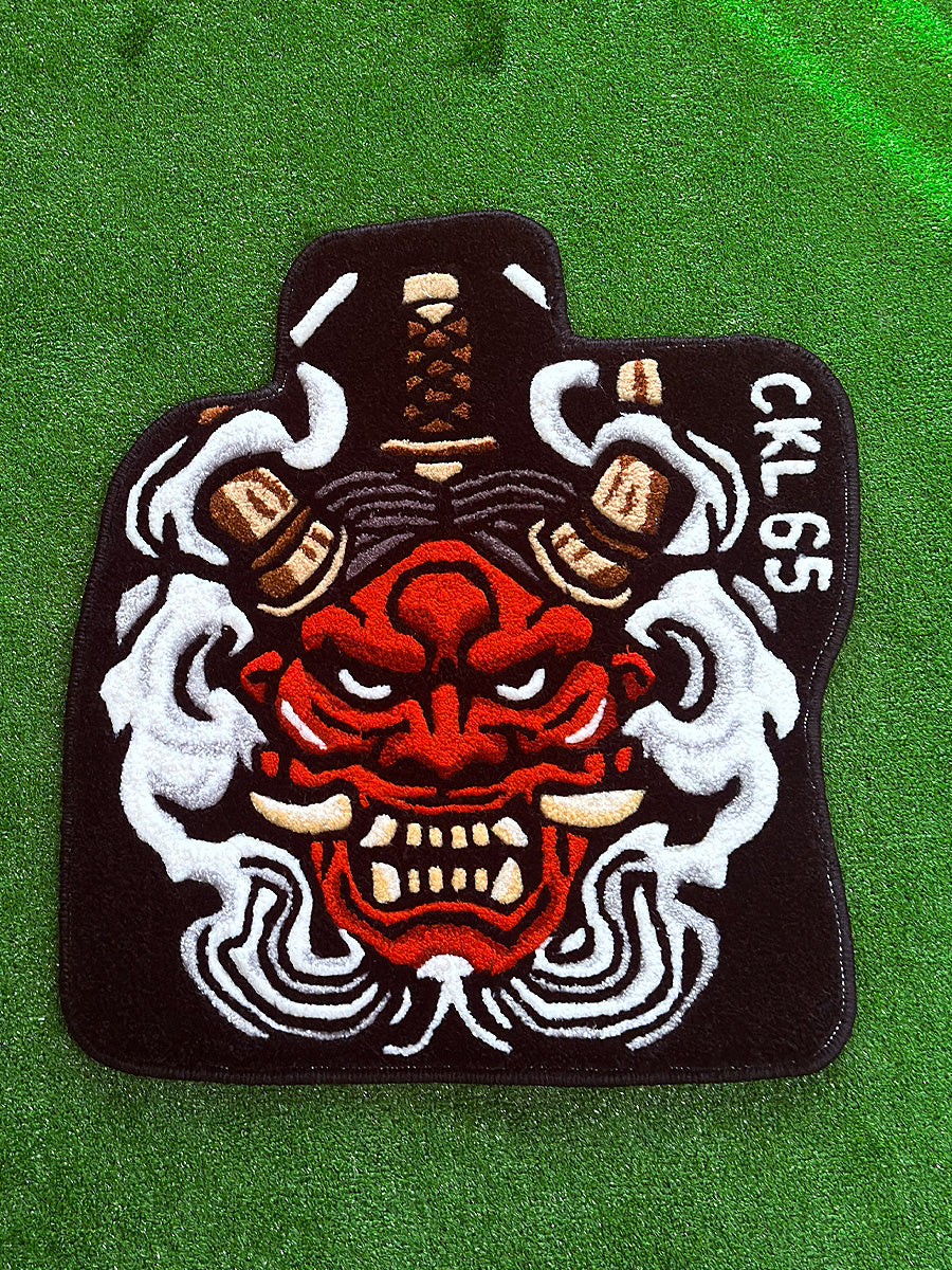 Onix Oni Mask Custom Car Mat & Handmade Tufted Rug