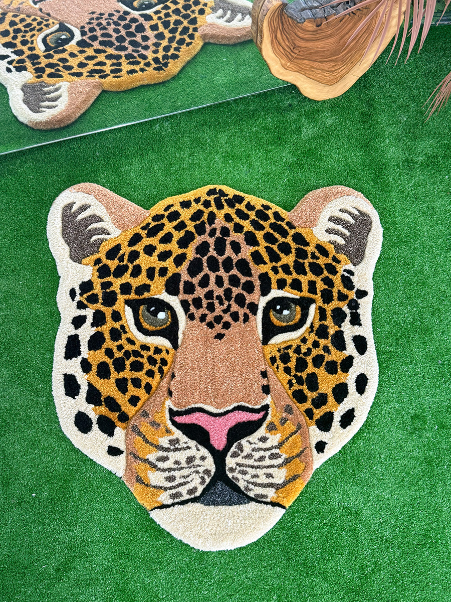 Panthera Black Panther Handmade Tufted Rug & Wall Art